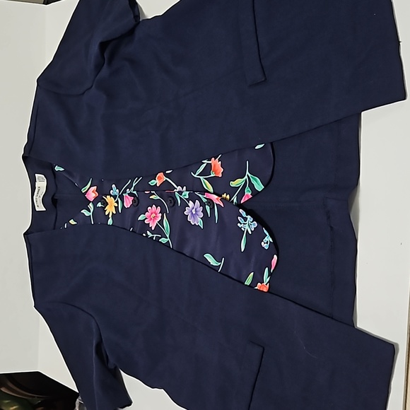 Alfred Dunner Women's Size 14 Short Sleeve Blazer Blouse Top #W597 - Picture 1 of 10